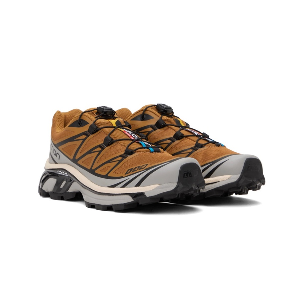 Salomon xt-6 tan sneakers